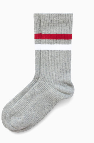 The Varsity Stripe – Gray red white