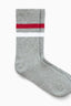 The Varsity Stripe  – Gray/Red/White
