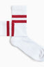 The Varsity Stripe  – White/Red