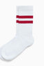 The Varsity Stripe  – White/Red