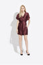 The Tie Waist Wrap Dress  – Oxblood