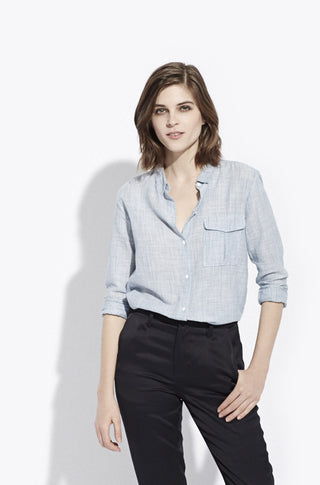 The Floating Cotton Shirt – Indigo stripe