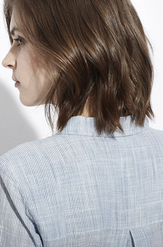 The Floating Cotton Shirt – Indigo stripe