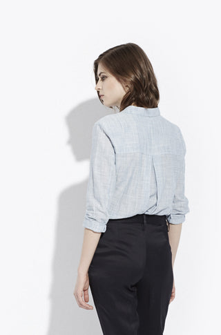 The Floating Cotton Shirt – Indigo stripe