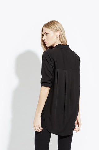 The Silky Tunic Shirt – Black