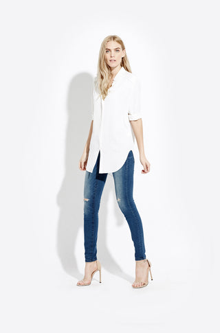 The Silky Tunic Shirt – Off white