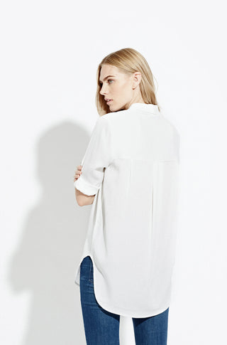 The Silky Tunic Shirt – Off white