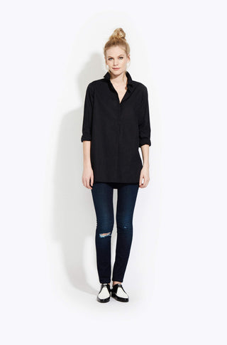 The Easy Shirt in Poplin – Black