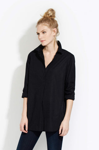 The Easy Shirt in Poplin – Black