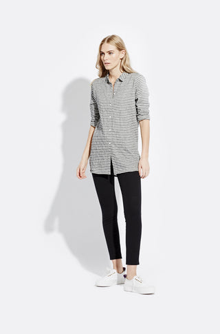 The Striped Wooly Tunic – Black white