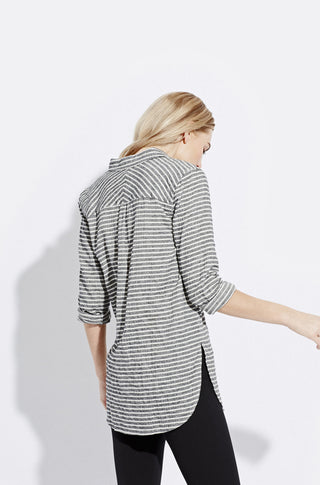 The Striped Wooly Tunic – Black white