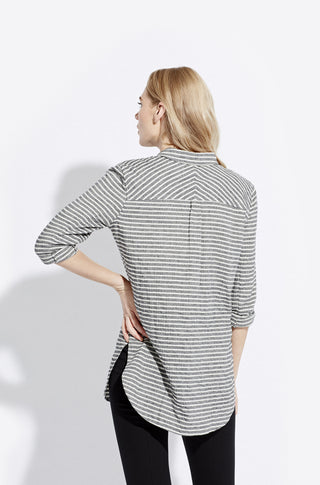 The Striped Wooly Tunic – Black white