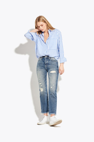 The Deep End – Blue white stripe