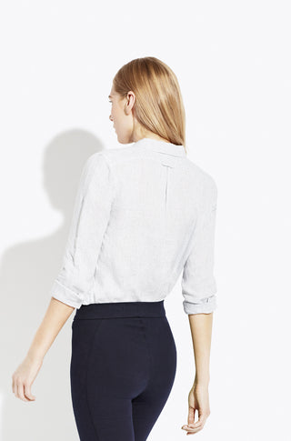 The Striped Easy Shirt – Grey fine stripe