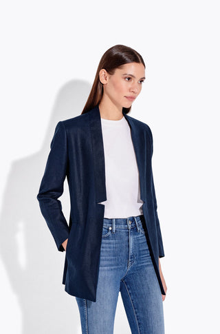 The Coup Blazer in Linen – Nightshade