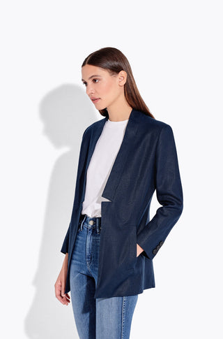 The Coup Blazer in Linen – Nightshade