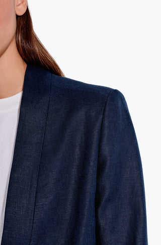 The Coup Blazer in Linen – Nightshade