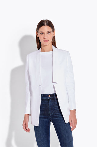 The Coup Blazer in Linen – White