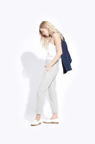 The Cuffed Pant – Heather silver