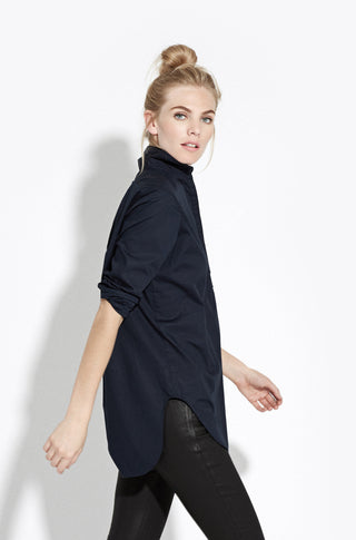 The Easy Shirt in Poplin – Deep marin