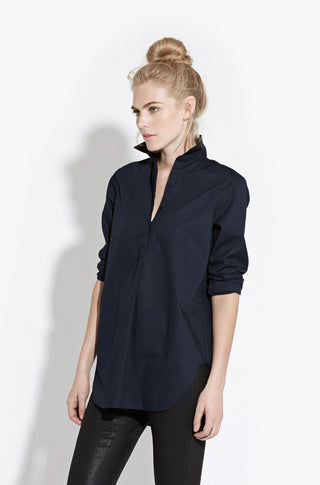 The Easy Shirt in Poplin – Deep marine