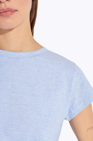 The Little Crew – Blue scribble stripe