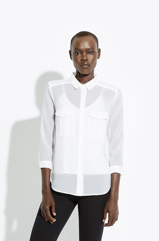 The Organza Cargo Shirt – White