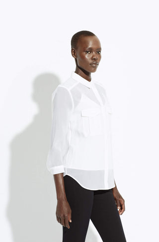 The Organza Cargo Shirt – White