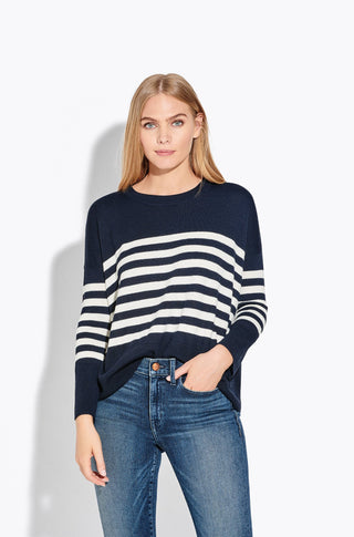 The Radio – Navy w ice cream stripe