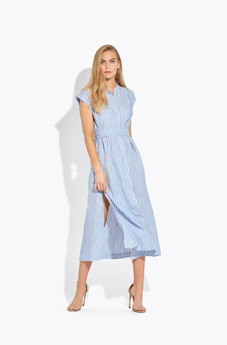 The Sunset Dress – Striped linen